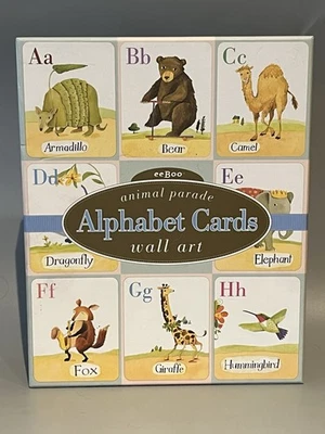 Juego de tarjetas flash arte de pared alfabeto desfile animales EeBoo 8"x10" sin usar en caja Foto 1 de 4