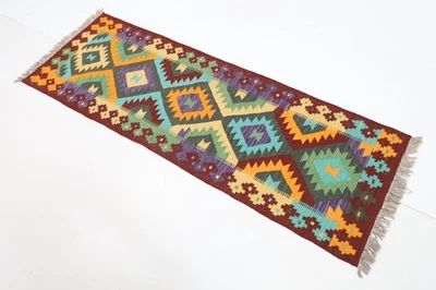 Kilim tribal de pasillo de 6 pies Kilim afgano anudado a mano kilim de... - Imagen 1 de 4