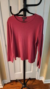 Lauren Ralph Lauren Shirt Womens Size XL Pink 100% Cotton Long Sleeves - Picture 1 of 9