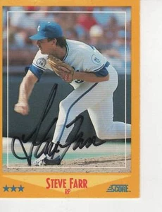 STEVE FARR SIGNED 1988 SCORE #466 - KANSAS CITY ROYALS - Bild 1 von 1