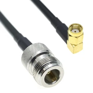 RG58 N Female to RP-SMA male Right Angle 90° Lot RF Pigtail Coaxial Jumper Cable - Picture 1 of 3