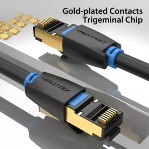 STTP CAT8 Shielded 2000MHz 40Gbps Ethernet LAN Cable Ultra High Speed Lead RJ45 - Picture 1 of 15