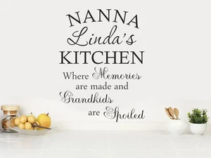 PERSONALISIERTES Küchenwandzitat für Oma/Nanna, moderner Wandaufkleber, Aufkleber - Bild 1 von 8