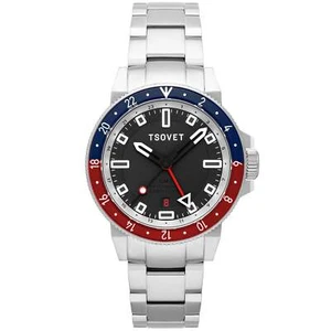 Tsovet SMT-DW42 GMT Hybrid Kinematic Automatic Blue Red Watch - Brand New - Picture 1 of 3