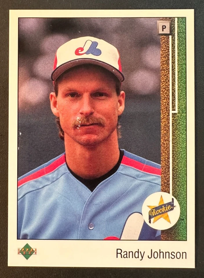 Randy Johnson 1989 Upper Deck RC Error Overprint Paul Molitor Kelly Gruber HOF - Image 1 of 3