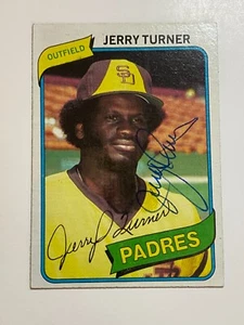 1980 Topps #133 Jerry Turner Auto Padres  Autograph vintage RARE !!!!! - Picture 1 of 2