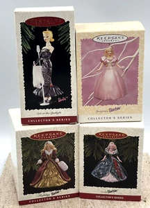 4 Holiday Barbie Keepsake Ornaments 1995 1996 in Orig Boxes - Picture 1 of 9