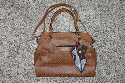 BOLSO DOMO ESTAMPADO LOGOTIPO BUDA GRANDE MARRÓN NUEVO Foto 1 de 2