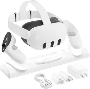 Charging Dock for Meta Quest 3 and Meta Quest 3 Controllers, VR Charging Station - Picture 1 of 6