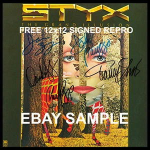 FREE COVER ART REPRINT wNEW 40TH ANNIVERSARY STYX GRAND ILLUSION GREEN VINYL LP - Picture 1 of 6