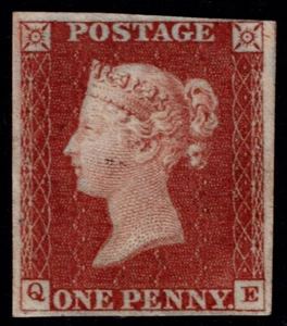 1841 1d Red Pl 40 QE 4m Crisp Impression Good Margins Fine Unused Cat. £600.00 - Picture 1 of 1