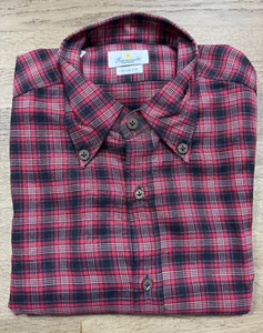 Camicia uomo Giannetto scozzese rossa taglia 40 - 15 3/4 slim fit made in Italy - Imagen 1 de 7