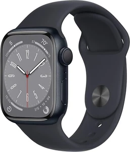 Apple Watch Series 8 45mm -GPS - Midnight - Black Sports Bands - Excellent - Afbeelding 1 van 1