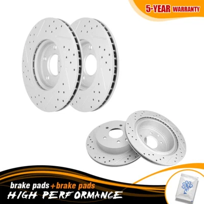 Rotores de freio a disco dianteiro e traseiro para 2008 2009 2010 2011 2012 2013 Nissan Rogue - Imagem 1 de 4