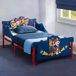 Kids PAW Patrol 3D Toddler Bed Blue Plastic Safe Sleeping for Little Boys Girls - Picture 1 of 9