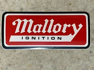 Calcomanía de encendido Mallory letras blancas y negras - Imagen 1 de 2