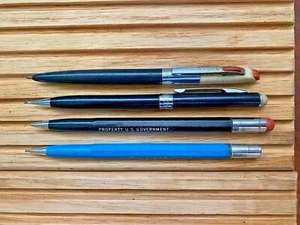 Vintage Scripto mechanical pencils & pen qty.4 M210 US GOV. BELL Systems - Picture 1 of 3