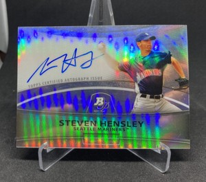 2010 Topps Bowman Platinum Steven Hensley Autograph Refractor Mariners