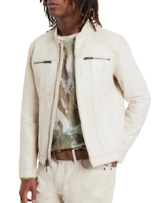 $698 NWT Brand New John Varvatos Brando Band Collar Leather Jacket EU46 US36 - Image 1 of 4