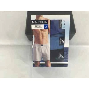Men's Set of 3 cotton woven blue boxers Nautica S New - Picture 1 of 6