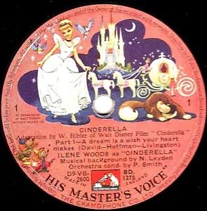 DISNEY CINDERELLA 78 A DREAM IS A WISH YOUR HEART MAKES / WORK SONG HMV BD1270 E - Picture 1 of 2