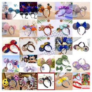Disney-Park Hot Headband Minnie Mouse Ears Adult Kids Women Girls Hairband - Picture 1 of 188