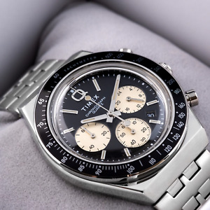 Q Timex Chronograph 40mm Reverse Panda Watch - TW2V42600