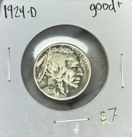 1924 D Buffalo Nickel Good+ Cover