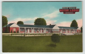 Cartolina Blue Ridge Motor Lodge Nuovo Mercato, VA - Foto 1 di 2