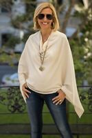 CASHMERE Poncho COBALT BLUE Nice Cape Wrap One Size Fits All FREE UK Shipping,