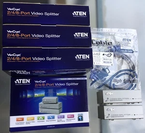 Alles !!! 6 x ATEN VS92A-2/4/8-PORT VIDEO SPLITTER 1920 x 1440@60Hz + 1 x Kabel - Bild 1 von 3