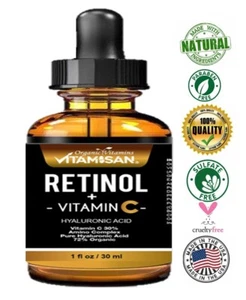 Hyaluronic Acid for Face - 72% Pure organic Formula - Anti aging serum retinol - Picture 1 of 15