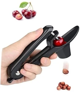 Cherry Pitter - Heavy-Duty Olive and Cherry Pitter Corer Tool with Space Black - Picture 1 of 7