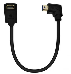 8K Mini DisplayPort 1.4 Male Right Angle to Female Video Extension Cable - Picture 1 of 3