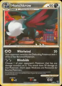 2x (HSDT-015) Honchkrow (Wirbelwind) (R) Pokemon HGSS Unerschrocken Karte # 15 - Bild 1 von 1