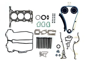 FOR VAUXHALL CORSA D 1.0 A10XEP 10-14 TIMING CHAIN KIT HEAD GASKET SET & BOLTS - Picture 1 of 6
