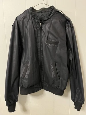 Vintage Members Only Mens Black Size 42 Iconic Racer Full Zip Jacket Hong Kong - Image 1 of 4