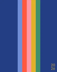 Bold Stripe 2026 7.5" x 9.5" Booklet Monthly Planner - Picture 1 of 5