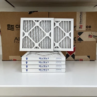2 Boxes AIRX  10x10x1 Air Filter 6-PACK MERV 8 Actual Size 9.5 x 9.5 x .75" new - Image 1 of 4