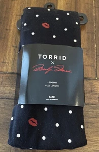 TORRID X Marilyn Monroe schwarze Leggings volle Länge mit Tupfen Größe 1 Kostüm - Bild 1 von 5