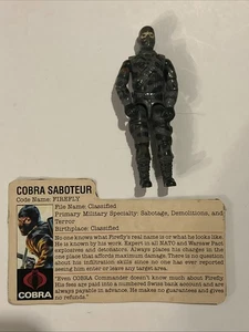 Figura de acción Hasbro Firefly 1984 de colección GI Joe con tarjeta - Imagen 1 de 8
