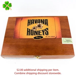 Havana Honneys Del Sol Corona Empty Wood Cigar Box 9.5" x 6" x 1.75" - Picture 1 of 12
