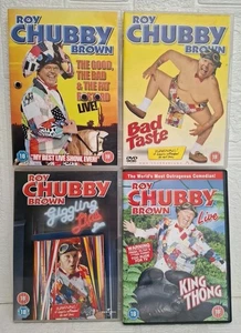 Roy Chubby Brown DVD Bundle Of 4 BAD TASTE KING THONG LIVE GIGGLING HIPS - Picture 1 of 15