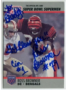 ROSS BROWNER Signed 1990 Pro Set Football Authentic AUTOGRAPH #74 - Picture 1 of 1