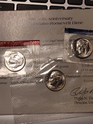 1996 PDW SET 10C  Roosevelt UNC BU GEM As Shown & DISPLAYED COLLECT TODAY - Image 1 of 3