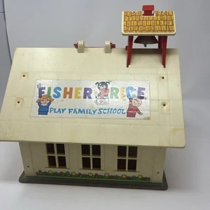 Vintage 1971 FISHER PRICE Little People Play Family School House #923 NICE - Picture 1 of 7