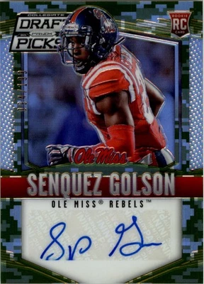 2015 Panini Prizm Draft Picks Auto Prizms Camo #237 Senquez Golson Auto /199 FB - Image 1 of 2