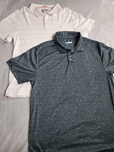 Lotto polo golf uomo x2 taglia XL PGA Tour Pinguino a righe firmate shirt lot - Foto 1 di 10
