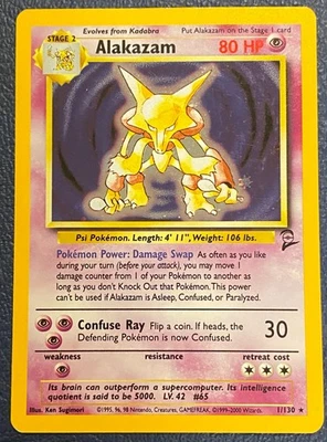 Alakazam 1/130 - Base Set 2 (2000) Vintage WOTC Holo Rare - LP - Image 1 of 4