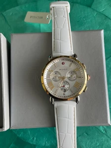Nuevo Reloj Michele Sporty Sport Sail SS/YG Cronógrafo Esfera Plateada mww01p000002 - Imagen 1 de 7